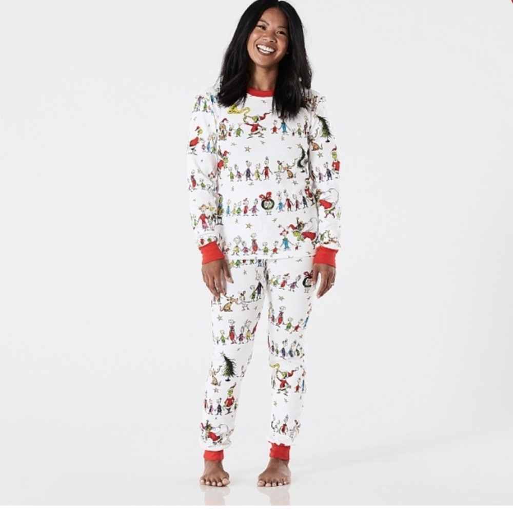 The Grinch Pottery Barn Adult Dr. Seuss's Pajama Set Adult Size M unisex